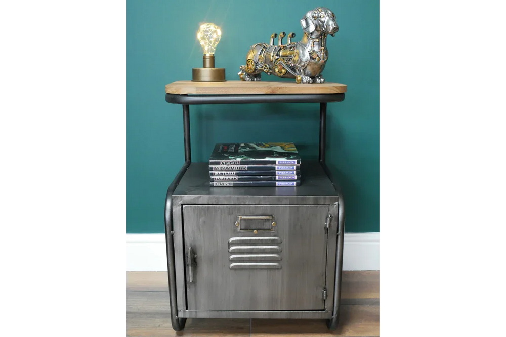 Industrial Bedside Cabinet - 7471