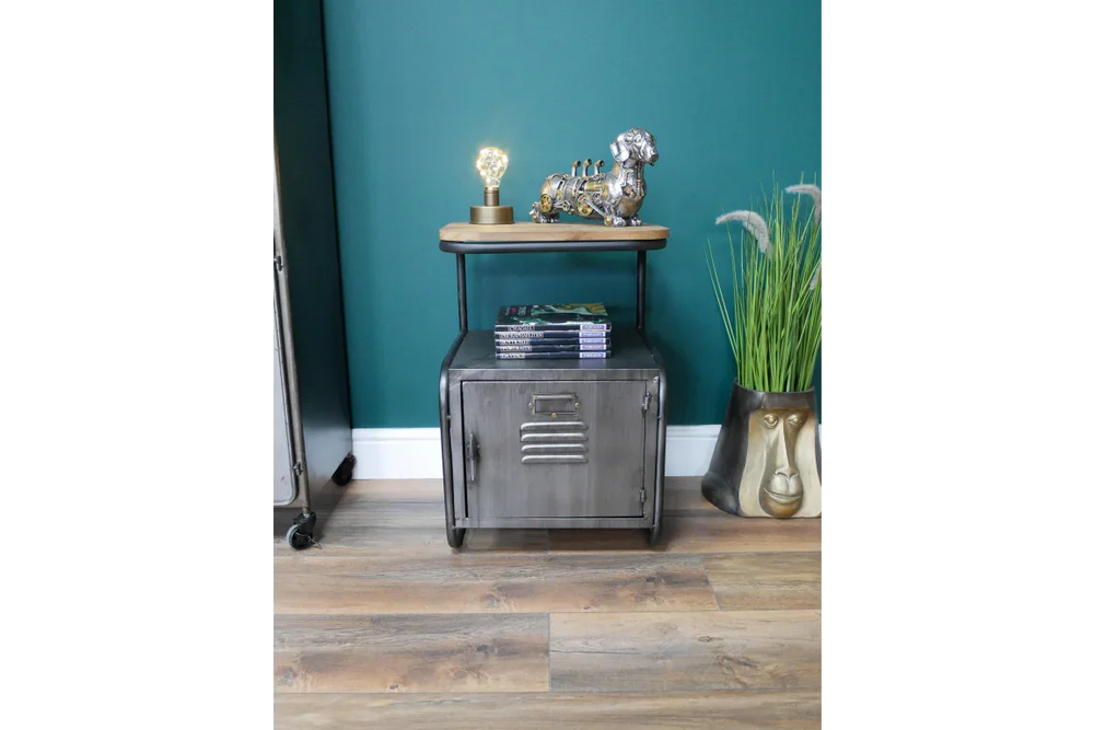 Industrial Bedside Cabinet - 7471