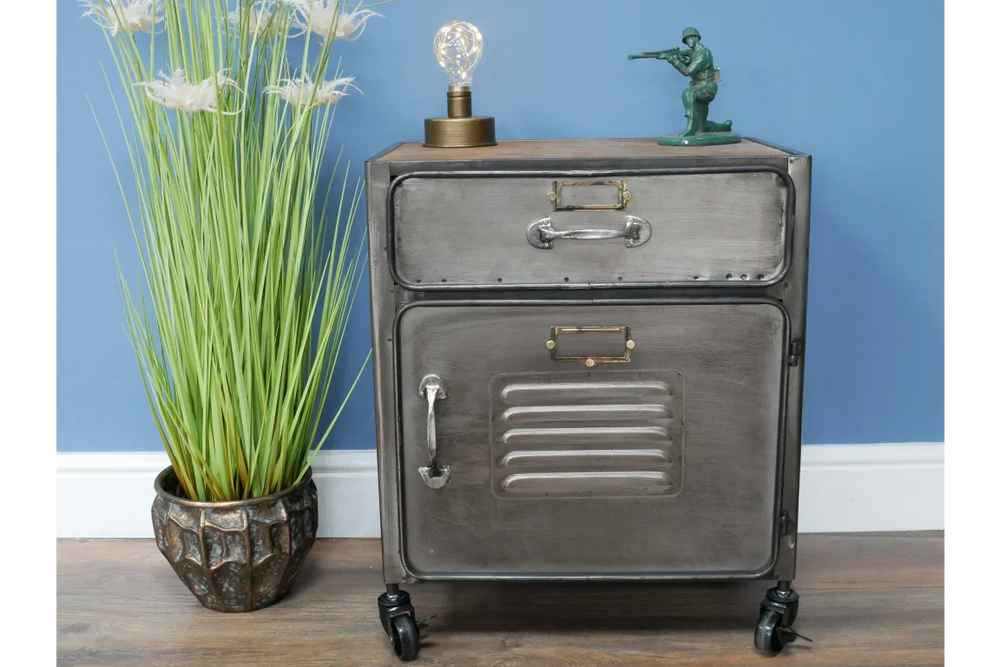 Industrial Bedside Cabinet - 7473