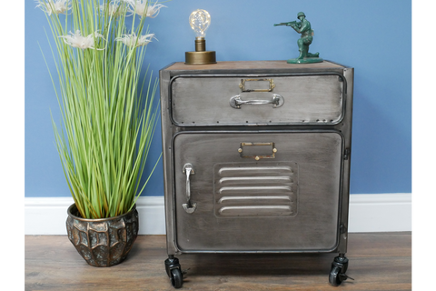 Industrial Bedside Cabinet - 7473