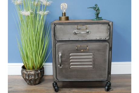 Industrial Bedside Cabinet - 7473