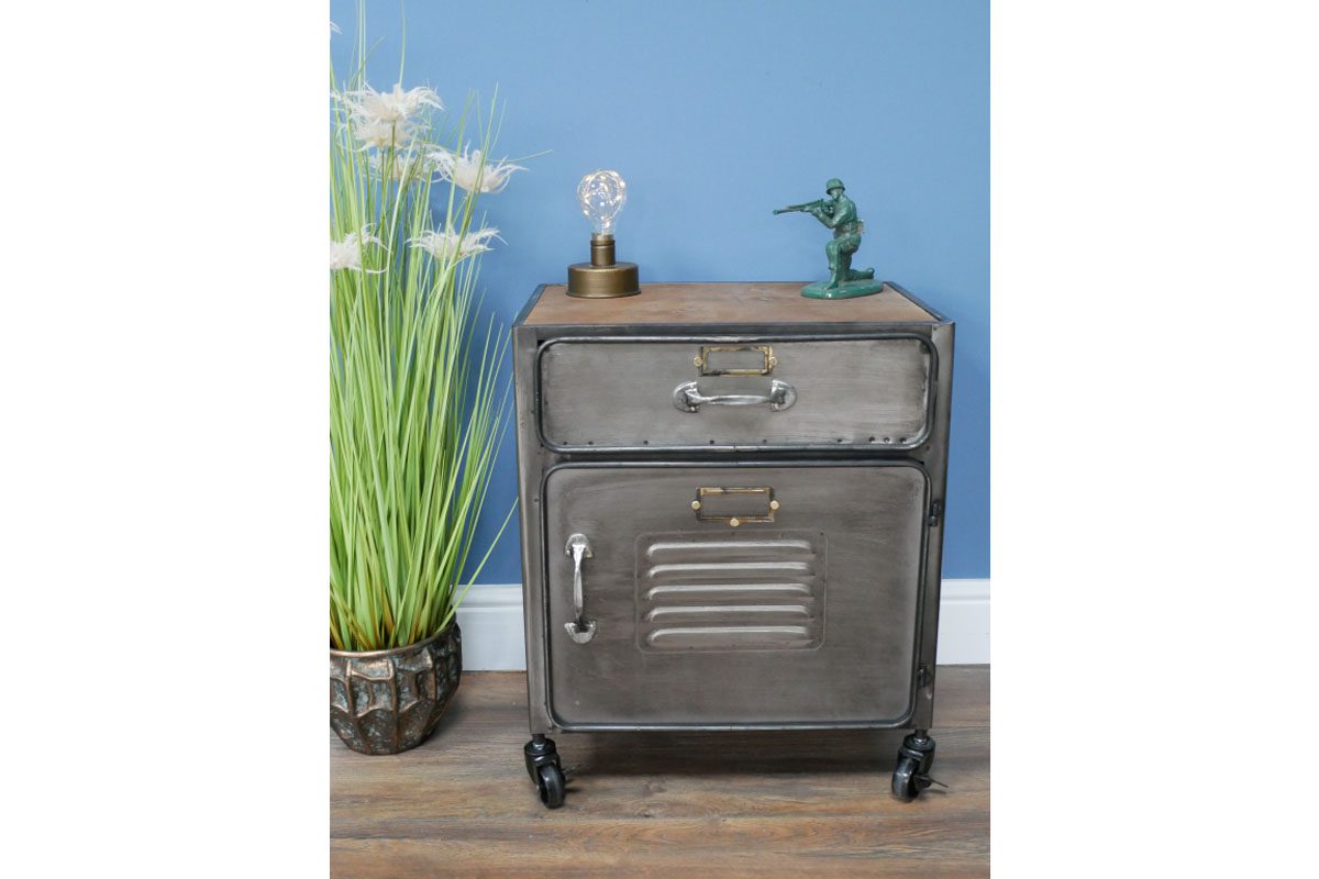 Industrial Bedside Cabinet