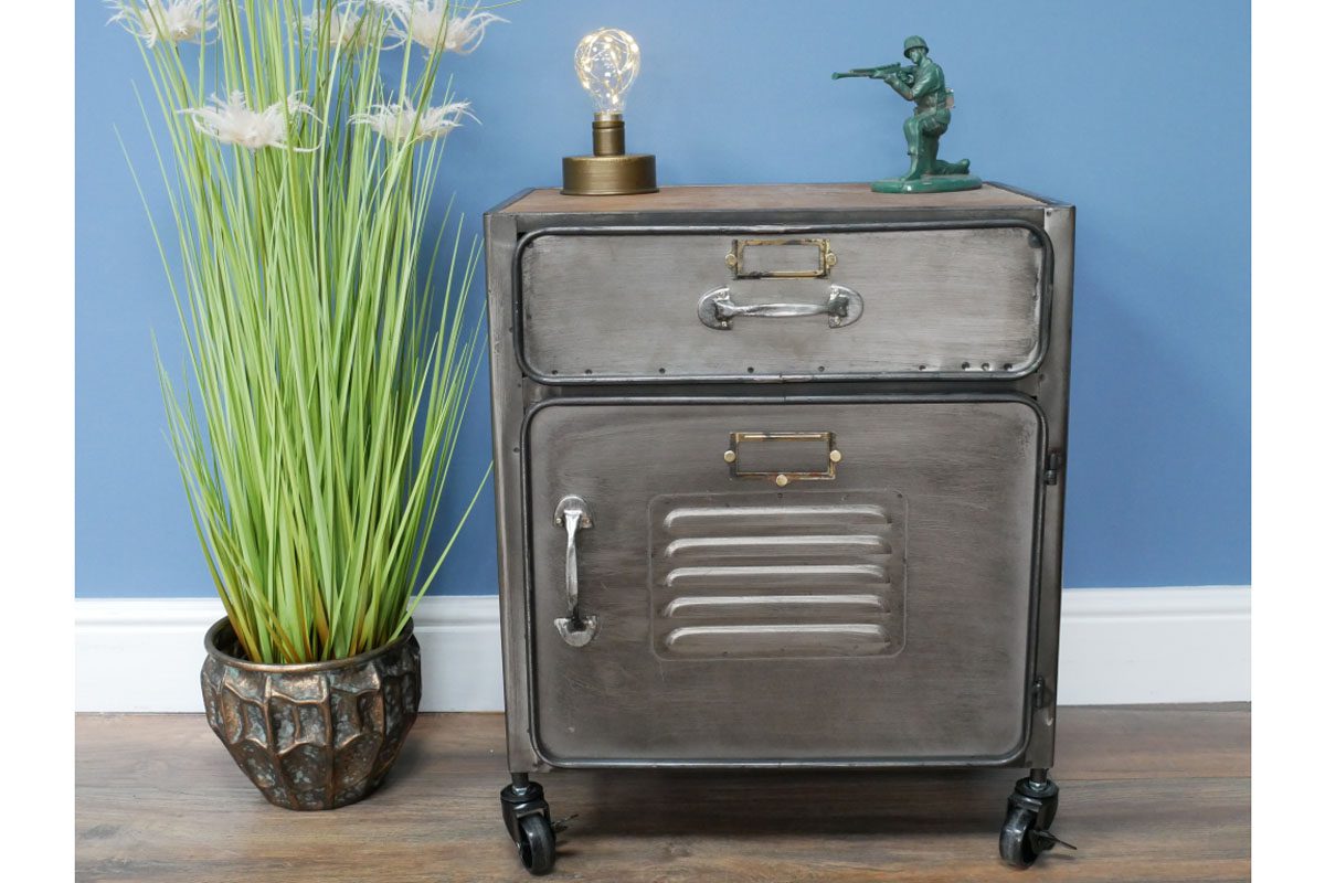Industrial Bedside Cabinet