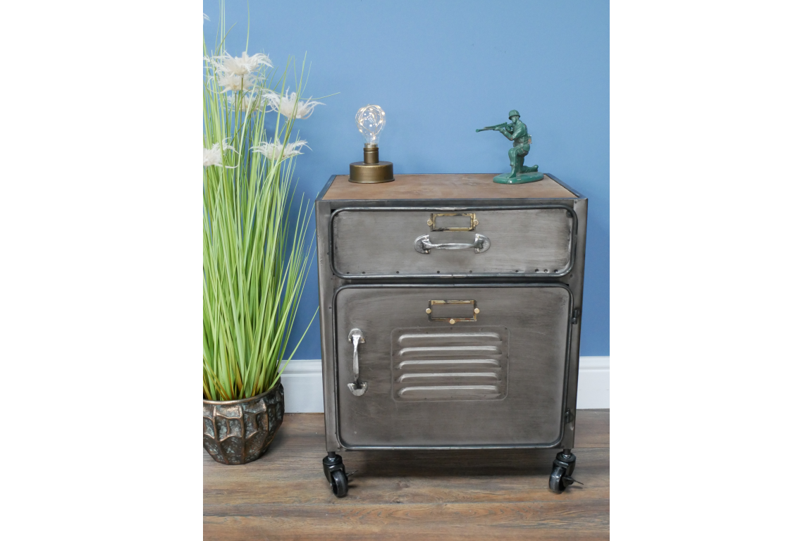 Industrial Bedside Cabinet - 7473