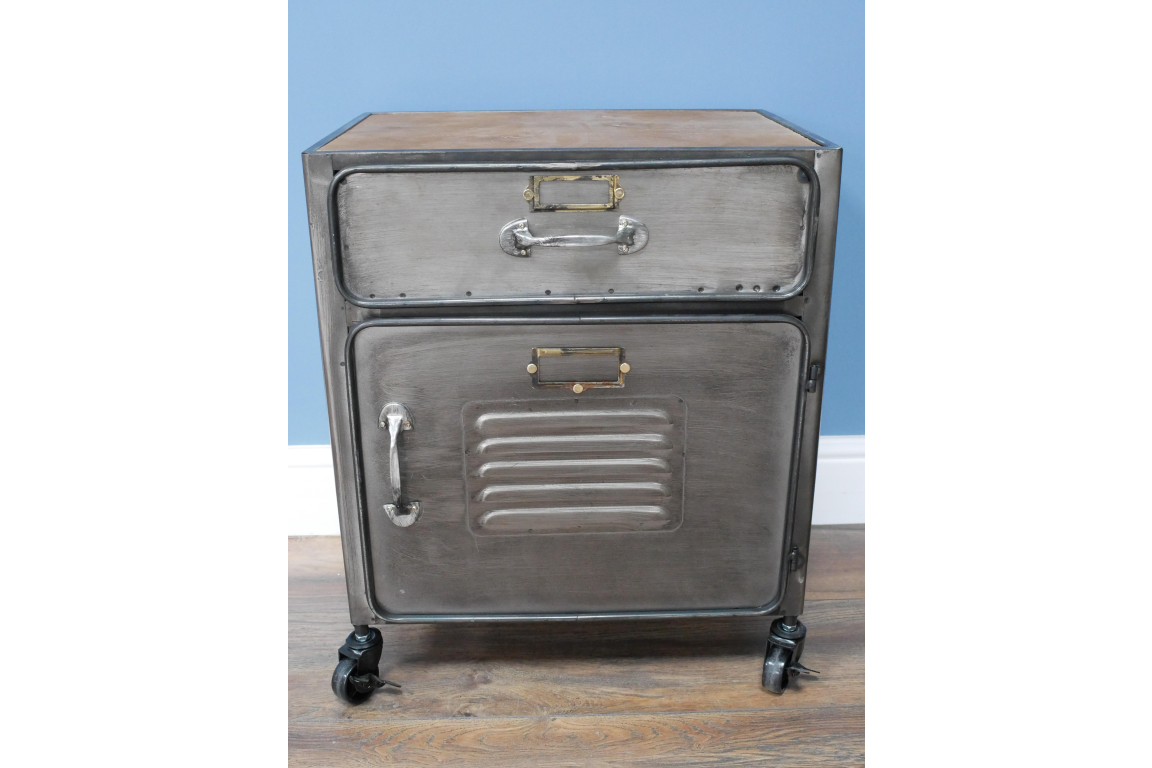 Industrial Bedside Cabinet - 7473