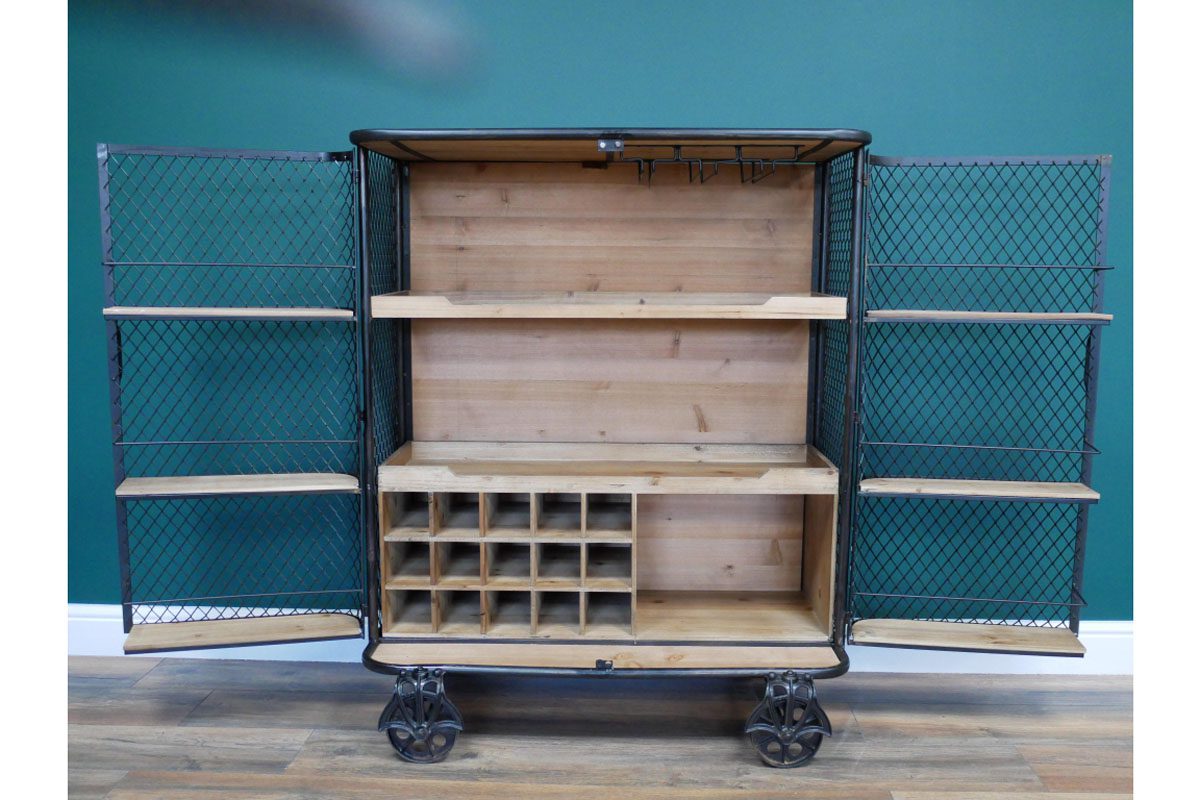 Industrial Bar Cabinet