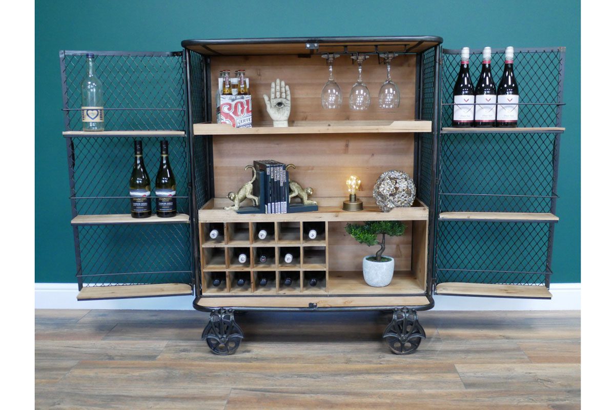 Industrial Bar Cabinet