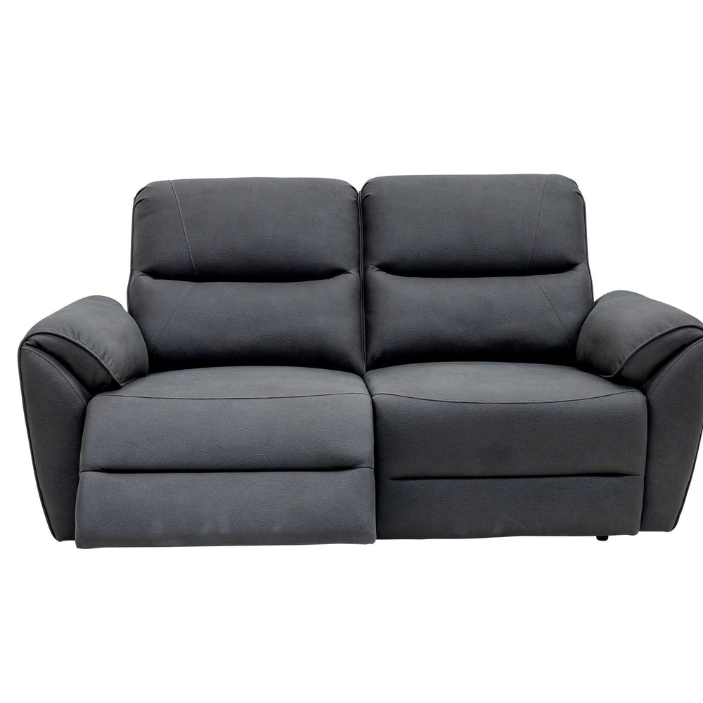 Charcoal Leather Electric 2-Seater Recliner Sofa for Ultimate Comfort