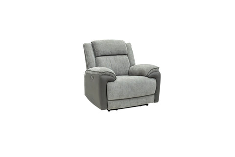 Marley Fabric Electric Armchair Recliner - Grey Mix