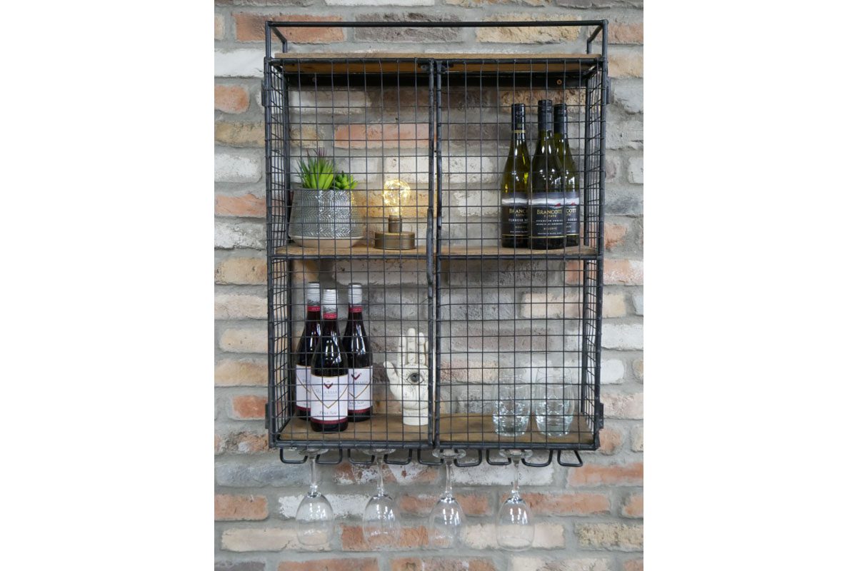 Industrial Wine Wall Unit