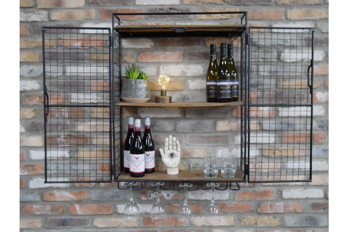 Industrial Wine Wall Unit
