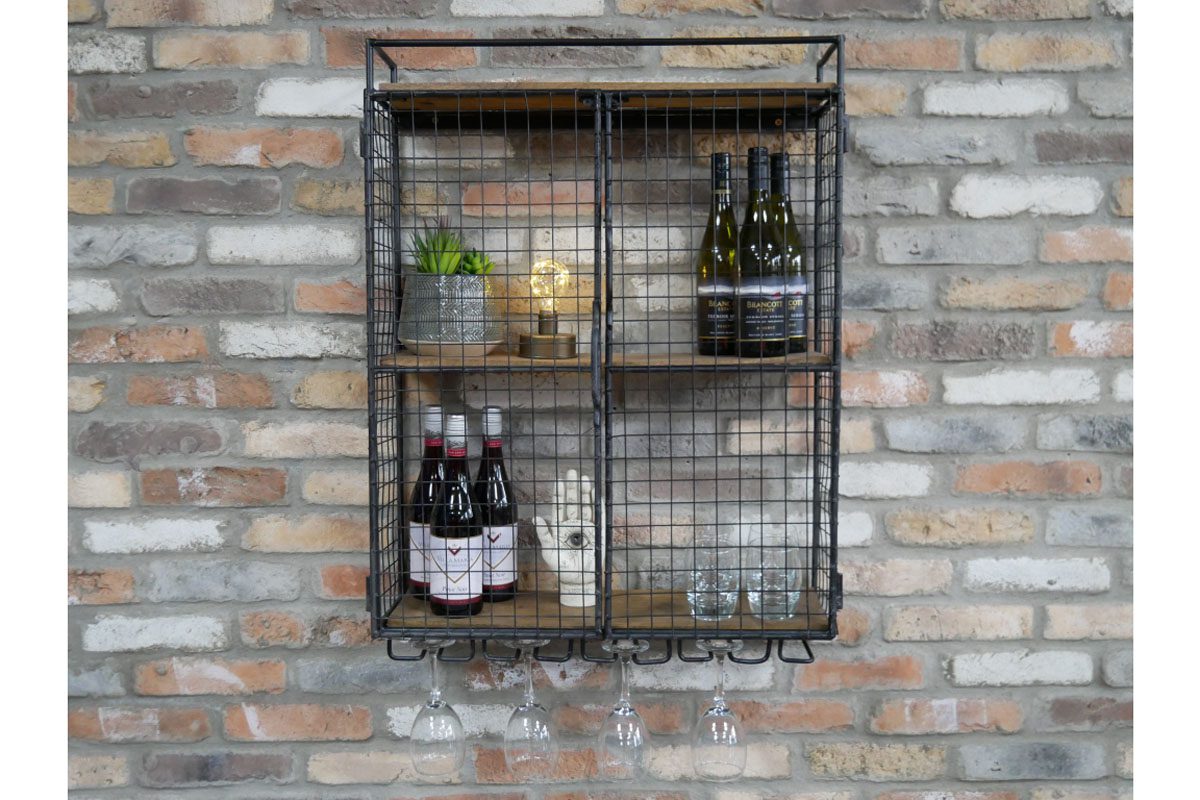 Industrial Wine Wall Unit
