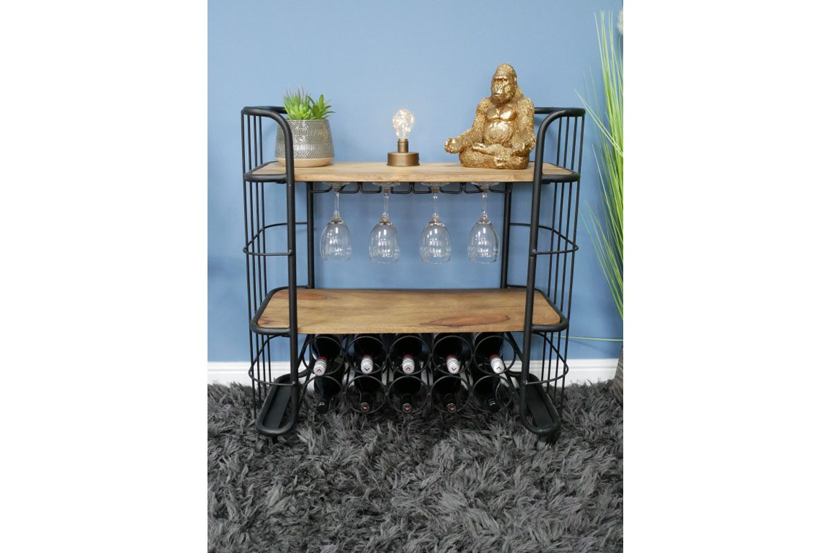 Industrial Wine Trolley