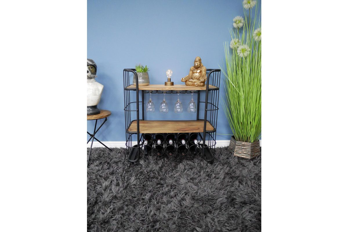 Industrial Wine Trolley