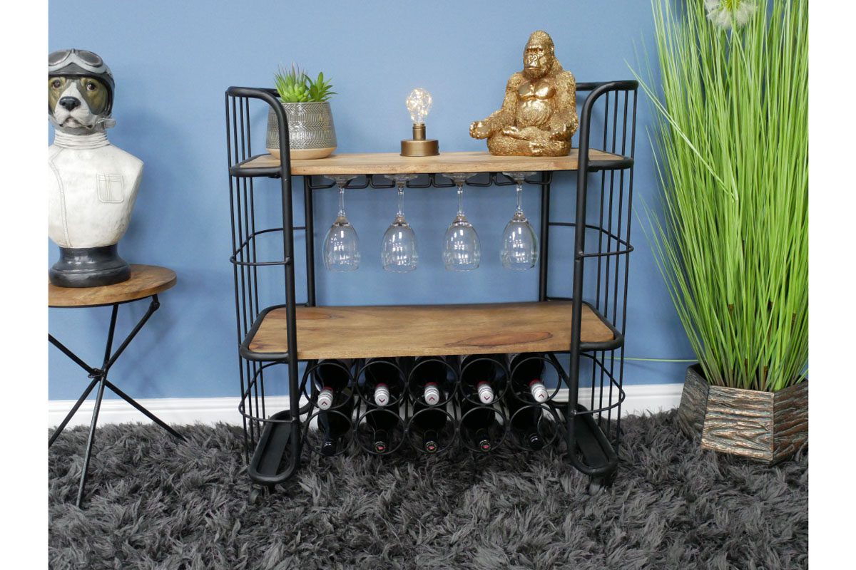 Industrial Wine Trolley