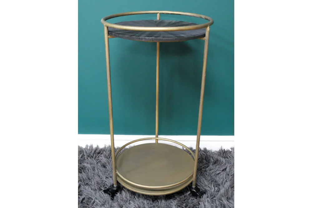 Side Table On Wheels - 8055