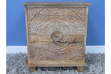 Carved Bedside Cabinet