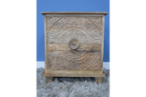 Carved Bedside Cabinet - 8154
