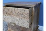 Carved Bedside Cabinet - 8154