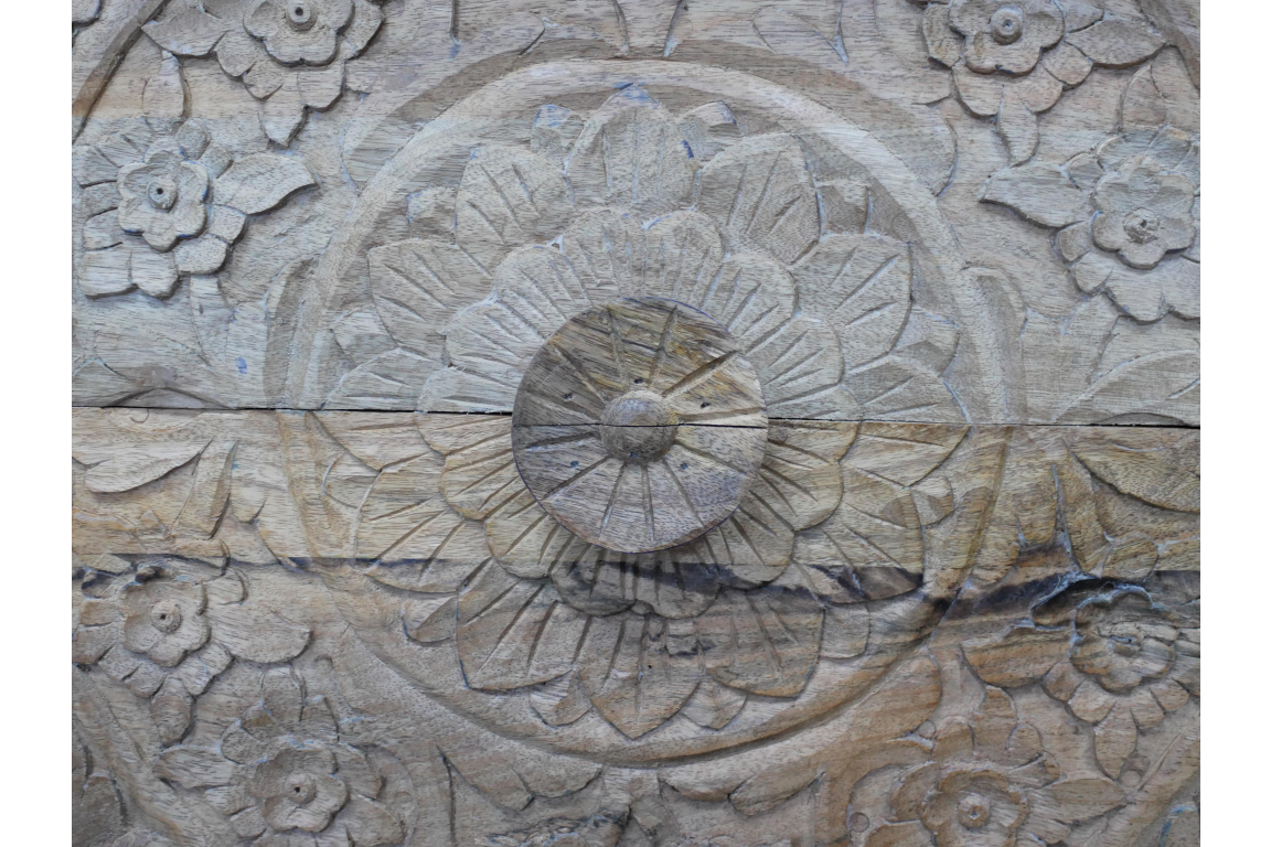 Carved Bedside Cabinet - 8154