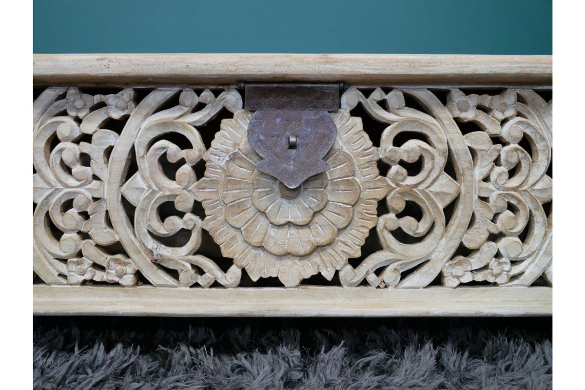 Carved Storage Bench