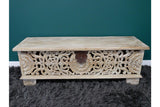 Carved Storage Bench
