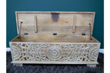 Carved Storage Bench - 8179