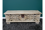 Carved Storage Bench - 8179