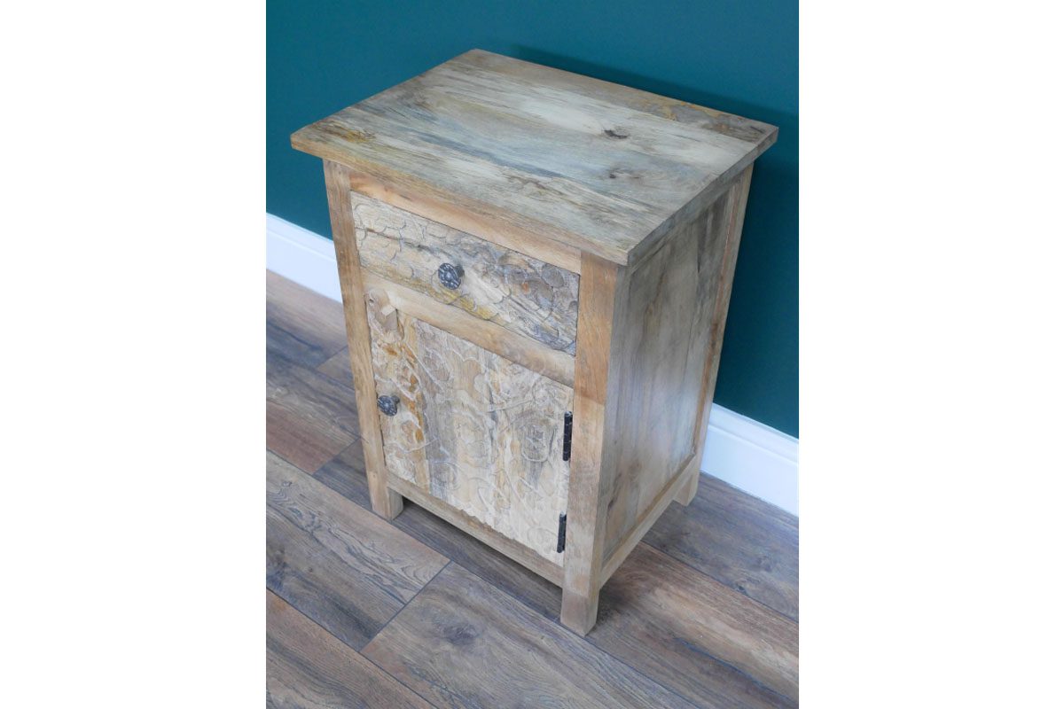Carved Bedside Cabinet