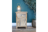 Carved Bedside Cabinet - 8214