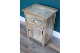 Carved Bedside Cabinet - 8214