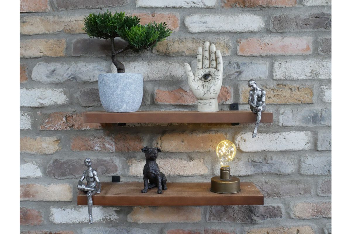Set Of 2 Shelves With Shelf Sitter