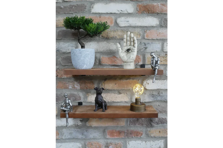 Set Of 2 Shelves With Shelf Sitter - 8257