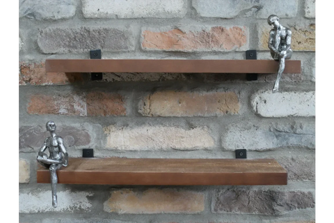 Set Of 2 Shelves With Shelf Sitter - 8257