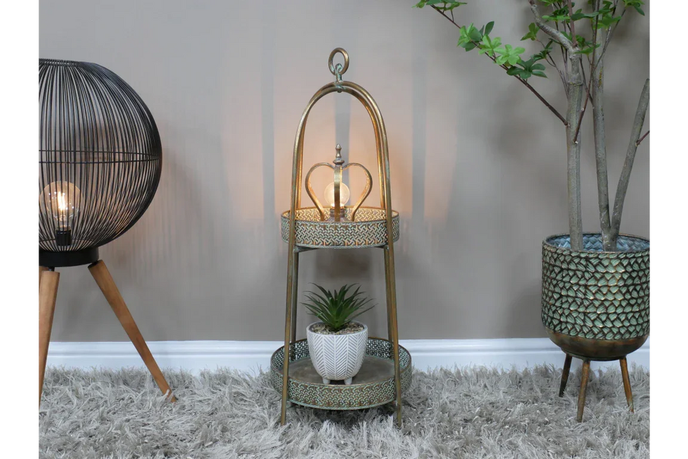 Moroccan Style 2 Tier Shelves - 8528