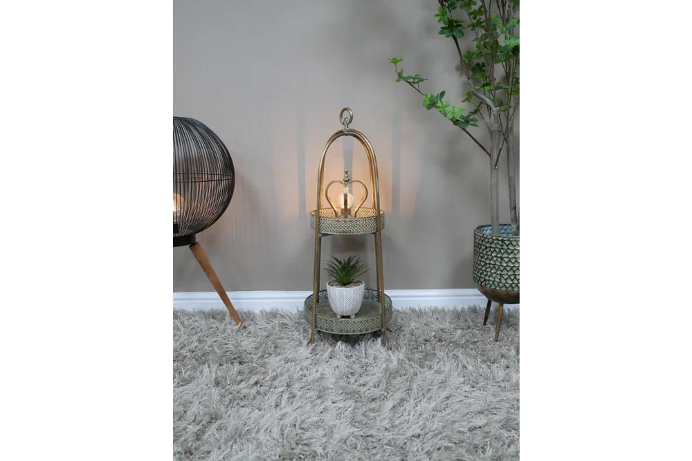 Moroccan Style 2 Tier Shelves - 8528