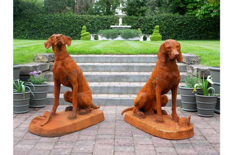 Rusty Pair Of Gun Dogs - 8839