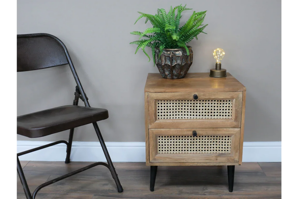 Rattan Bedside Cabinet - 8943