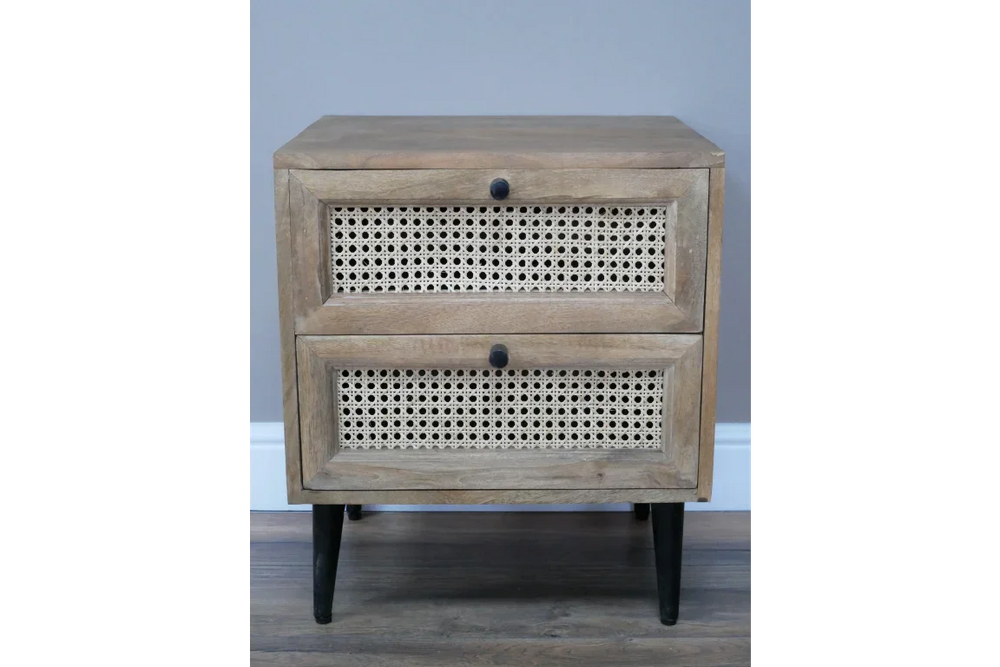 Rattan Bedside Cabinet - 8943