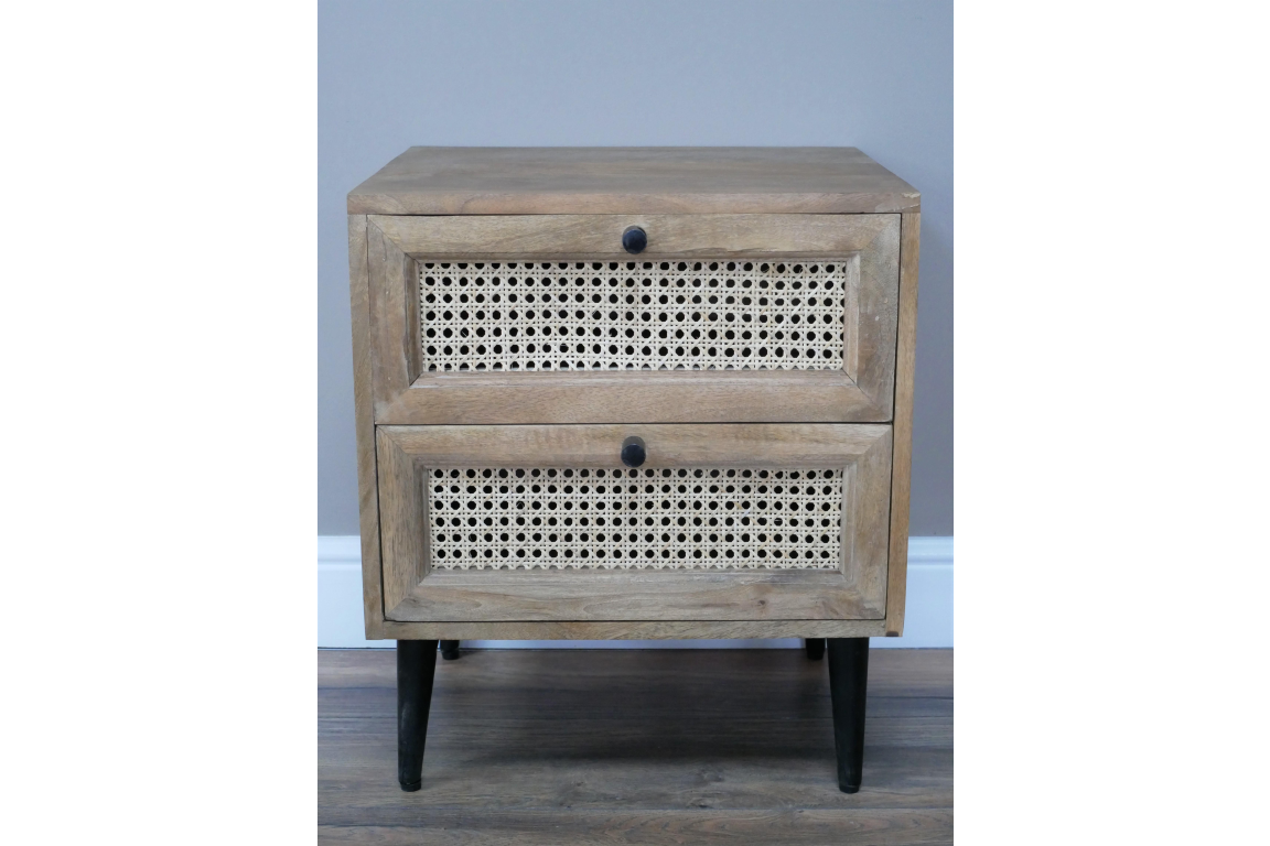 Rattan Bedside Cabinet - 8943