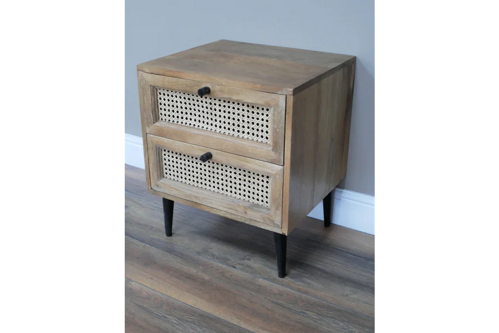 Rattan Bedside Cabinet - 8943