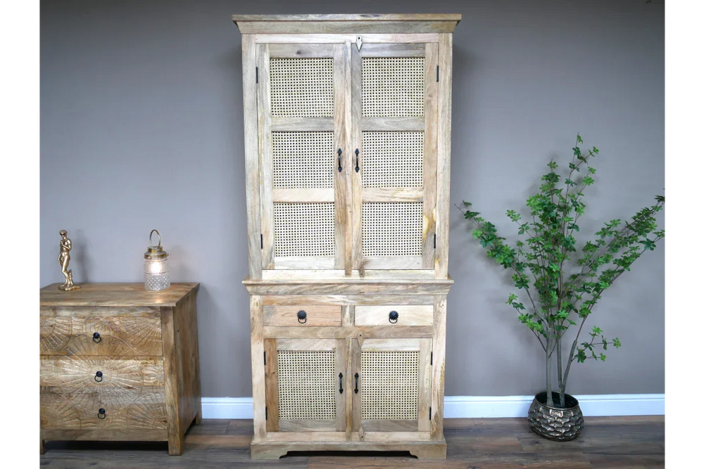 Large Rattan Storage Cabinet - 8980