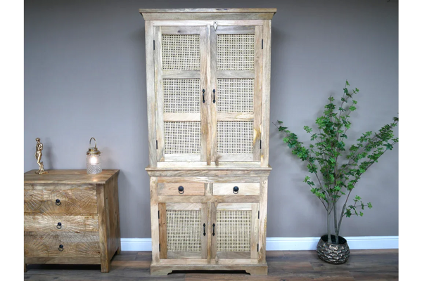 Large Rattan Storage Cabinet - 8980