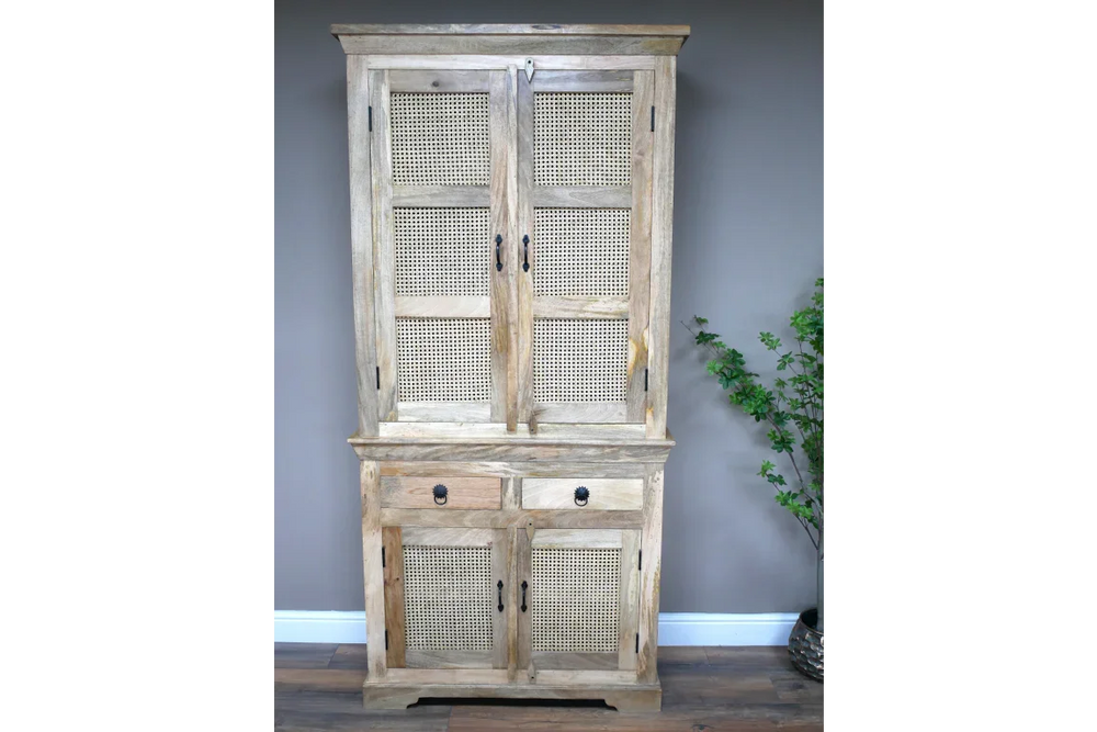 Large Rattan Storage Cabinet - 8980