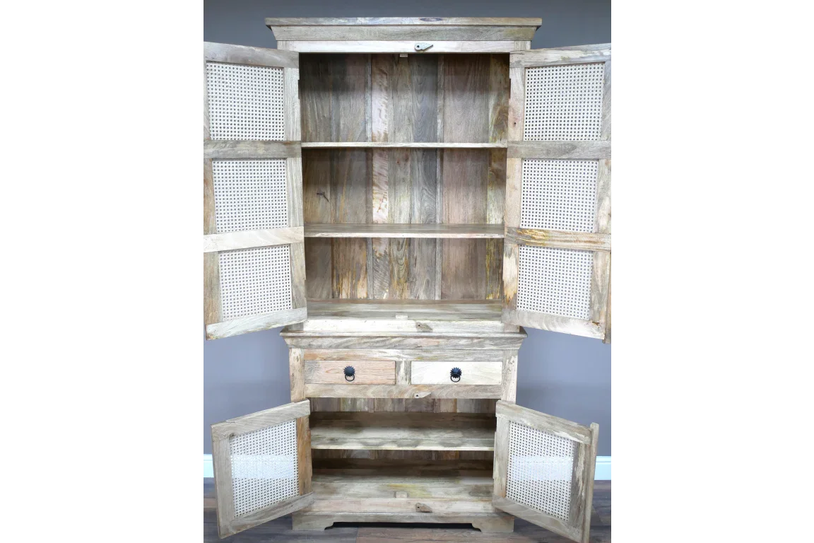 Large Rattan Storage Cabinet - 8980