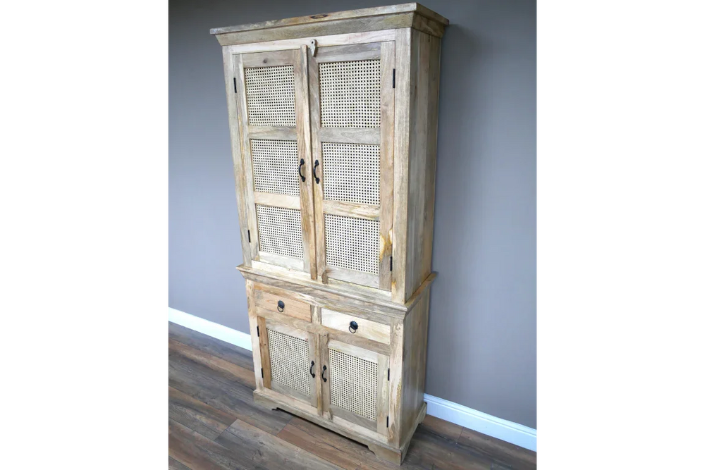 Large Rattan Storage Cabinet - 8980