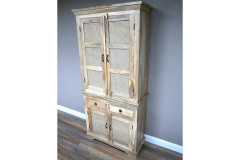 Large Rattan Storage Cabinet - 8980