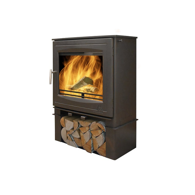 Mourne Eco 8 Log Store with stacked firewood | Home Centre Direct UK