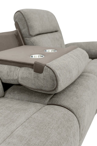 Walton Fabric Electric 3 Seater Recliner - Soft Grey