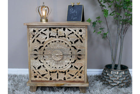 Carved Bedside